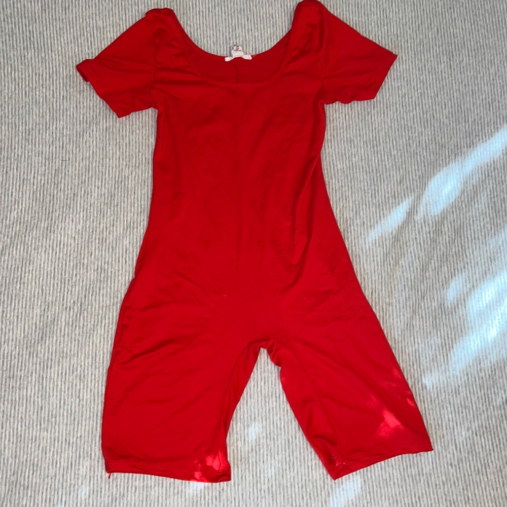 Red Short sleeve One-piece